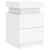 vidaXL Bedside Cabinet Set of 2 White Engineered wood Medium