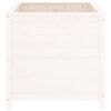 vidaXL Garden Planter White Solid pine wood Large Decorative Inlays