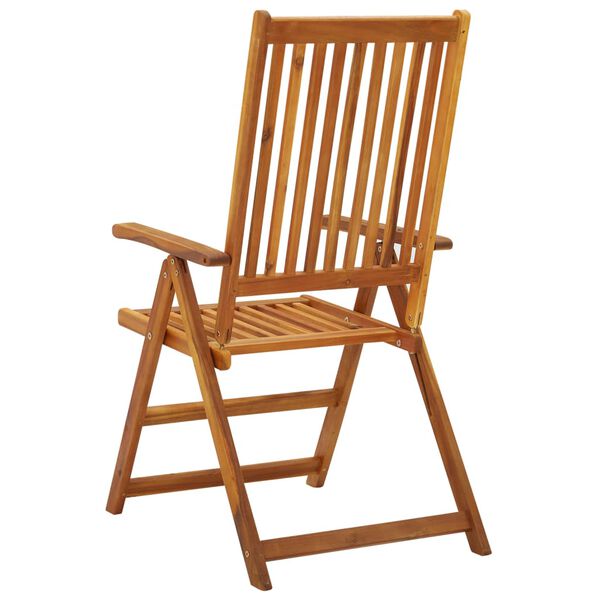 vidaXL Garden Chair Set of 2 Natural wood Solid acacia wood Medium