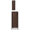 vidaXL Bathroom Furniture Set Brown Oak Engineered wood, metal, glass