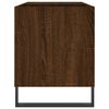vidaXL Record Cabinet Brown Oak Engineered Wood, Iron Medium