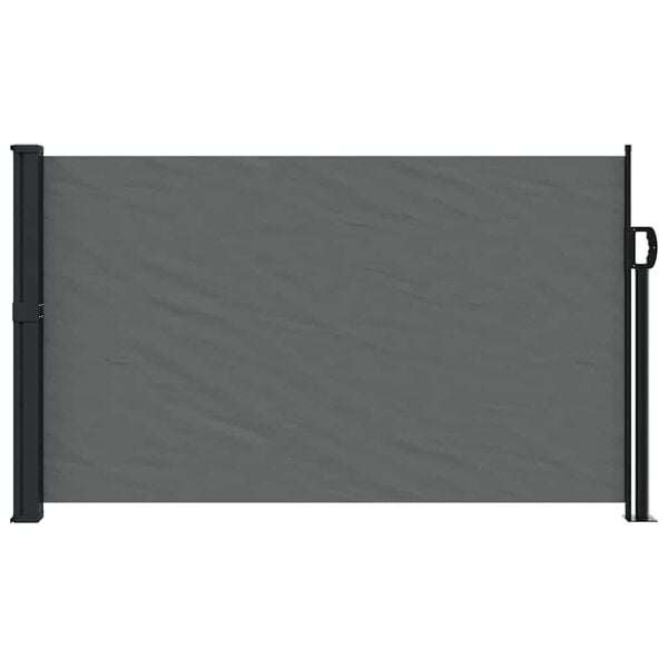 vidaXL Retractable Side Awning Anthracite 100% polyester with PU coating