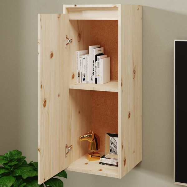 vidaXL Wall Cabinet Set of 2 Natural wood Solid pine wood