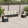 vidaXL Garden Sofa Set Black and cream white