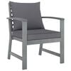vidaXL Garden Lounge Set Gray Solid Acacia Wood Medium Modular