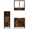 vidaXL Bathroom Furniture Set Smoked Oak Engineered wood, metal, glass