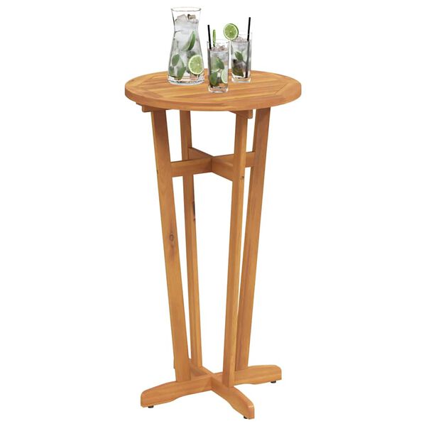 vidaXL Garden Bar Table Natural Brown Solid Acacia wood Standard Durable