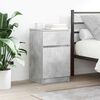 vidaXL Bedside Cabinet Concrete Gray Engineered Wood Medium Storage