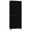vidaXL Highboard Black Engineered wood 27.6 x 13.4 x 70.9 in Highboard