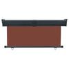 vidaXL Balcony Side Awning Brown Steel 65 x 98.4 in Retractable