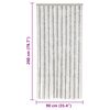 vidaXL Fly Curtain Light Grey and White 35.4x78.7" Chenille