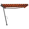 vidaXL Retractable Awning Orange and brown