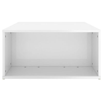 vidaXL Coffee Table High Gloss White 35.4"x26.4"x13" Engineered Wood