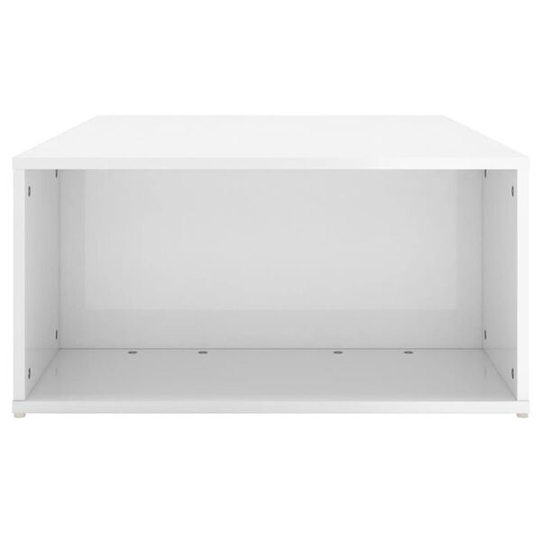 vidaXL Coffee Table High gloss white Engineered wood 35.4 x 26.4 x 13.0 in