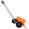 vidaXL Snow Shovel Orange, Silver, Black Powder-Coated Steel, Polypropylene