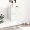 vidaXL Sideboard White Steel 27.0 x 15.2 x 42.1 in Sideboard