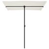 vidaXL Garden Parasol Sand White Aluminum Medium Rotatable