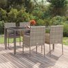 vidaXL Garden Chair Set of 4 Grey, Dark Grey