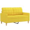 vidaXL Sofa Set Light Yellow Polyester, Metal, Plywood, Foam, Textilene