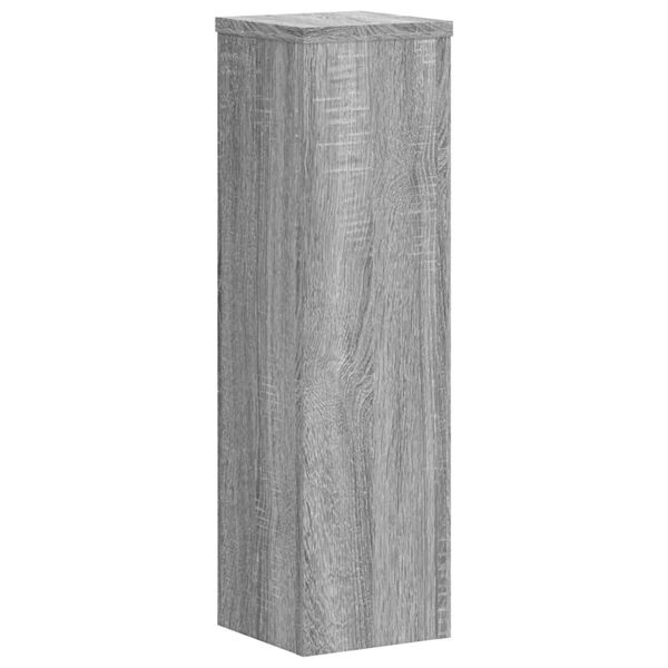 vidaXL Plant Stand Set of 2 Grey Sonoma Engineered Wood Tall