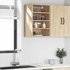 vidaXL Hanging Cabinet Sonoma oak Engineered wood Compact