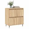 vidaXL Sideboard Sonoma oak Engineered wood, iron 23.6 x 13.8 x 27.6 in