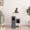 vidaXL Cat Tree Dark grey Engineered wood, plush, sisal 32.3 in