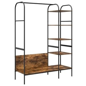 vidaXL Clothes Rack Brown Oak 47.24 x 17.32 x 62.99 in Engineered Wood