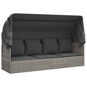 vidaXL Outdoor Lounge Bed Grey