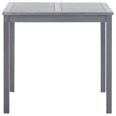 vidaXL Patio Table Gray 31.5"x31.5"x29.1" Solid Acacia Wood