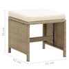 vidaXL Stool Set of 2 Beige