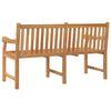 vidaXL Garden Bench Light Brown Solid Teak Wood Extra Heavy Durable