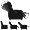 vidaXL Recliner Chair Black Velvet, Metal, Plywood Medium Recliner Chair