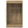 vidaXL LED Sideboard Artisan Oak 16.14 x 14.57 x 26.38 in