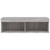 vidaXL TV Stand with LED Lights Gray Sonoma 39.4"x11.8"x11.8"