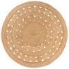 vidaXL Area Rug Natural jute tone Braided jute Large round rug Area Rug