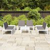 vidaXL Garden Lounge Set White and Anthracite Plastic 6 Piece Set