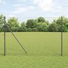vidaXL Fence Posts Manual 13 pcs Gray Ø32mm 200 cm Galvanized steel