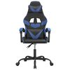 vidaXL Gaming Chair Black and Blue Faux Leather