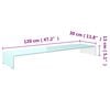 vidaXL TV Stand Green Tempered glass, plastic 47.2 in x 11.8 in x 5.1 in