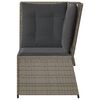 vidaXL Garden Sofa Grey PE Rattan Standard Modular Garden Sofa