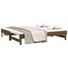 vidaXL Day Bed Honey brown Solid pinewood Full Pull-Out Day Bed