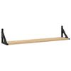vidaXL Wall Shelf Set of 2 Sonoma oak Engineered wood, metal