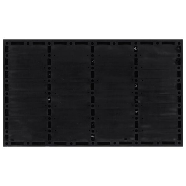 vidaXL Door Mat Black Rubber and Coir 18 x 30 in Rollable Door Mat