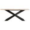 vidaXL Dining Table Bleached Mango Wood Solid Bleached Mango Wood