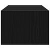 vidaXL TV Cabinet Black oak Engineered wood Small Wall mounting