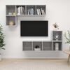 vidaXL 4 Piece TV Stand Set Concrete Gray Engineered Wood