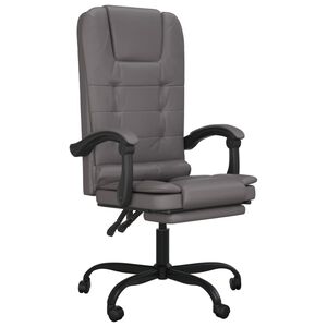 vidaXL Massage Office Chair Gray