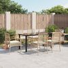 vidaXL Garden Dining Set Beige PE Rattan Standard UV-resistant materials