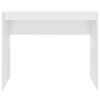 vidaXL Desk High gloss white Engineered wood Compact Sleek Desk